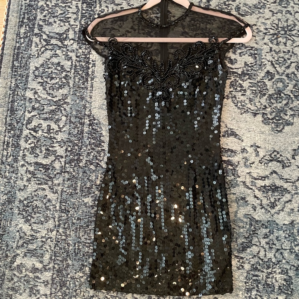 Lime Night Women’s Black Sequin Dress